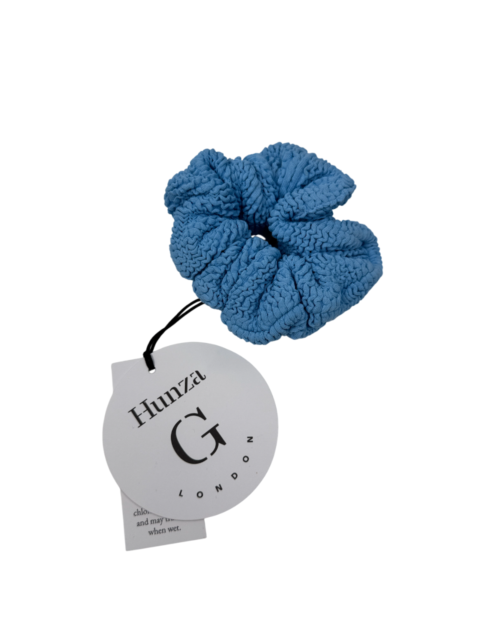Hunza G Blue Hair Scrunchie One Size