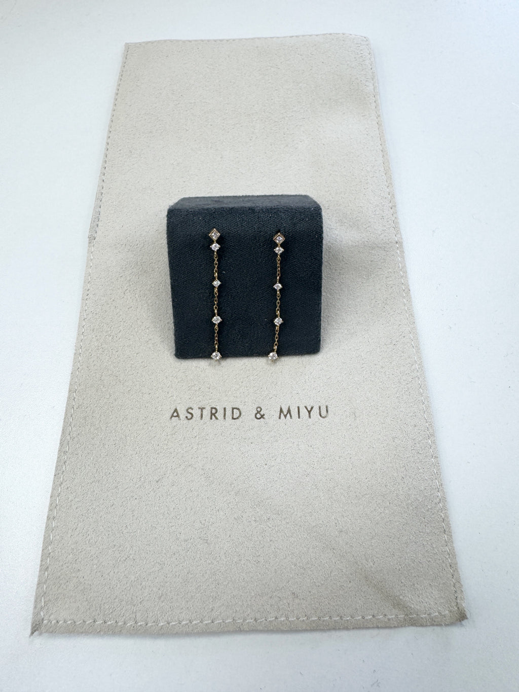 Astrid & Miyu Yellow 18k Gold Plated Silver Crystal Drop Earrings
