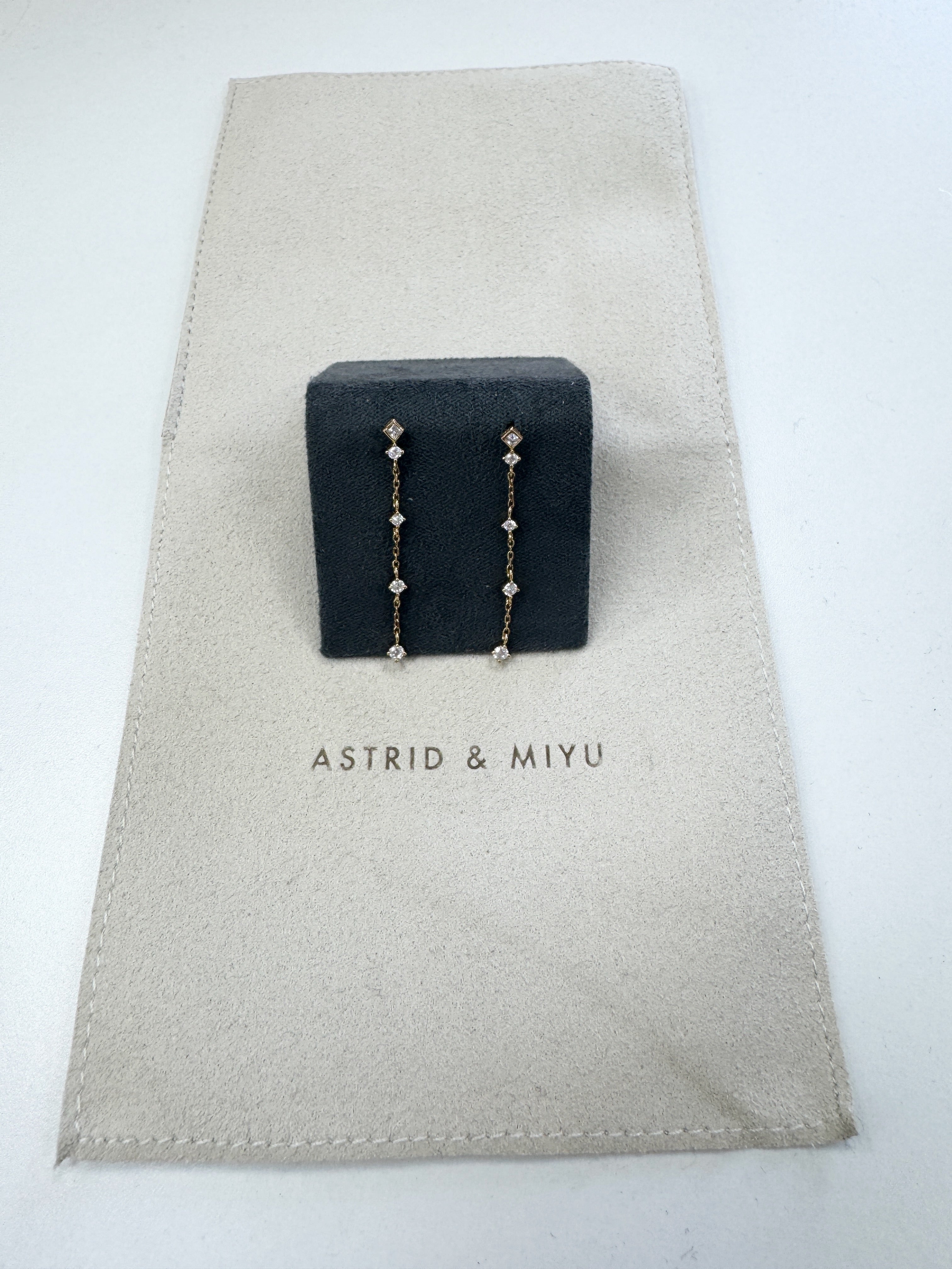 Astrid & Miyu Yellow 18k Gold Plated Silver Crystal Drop Earrings