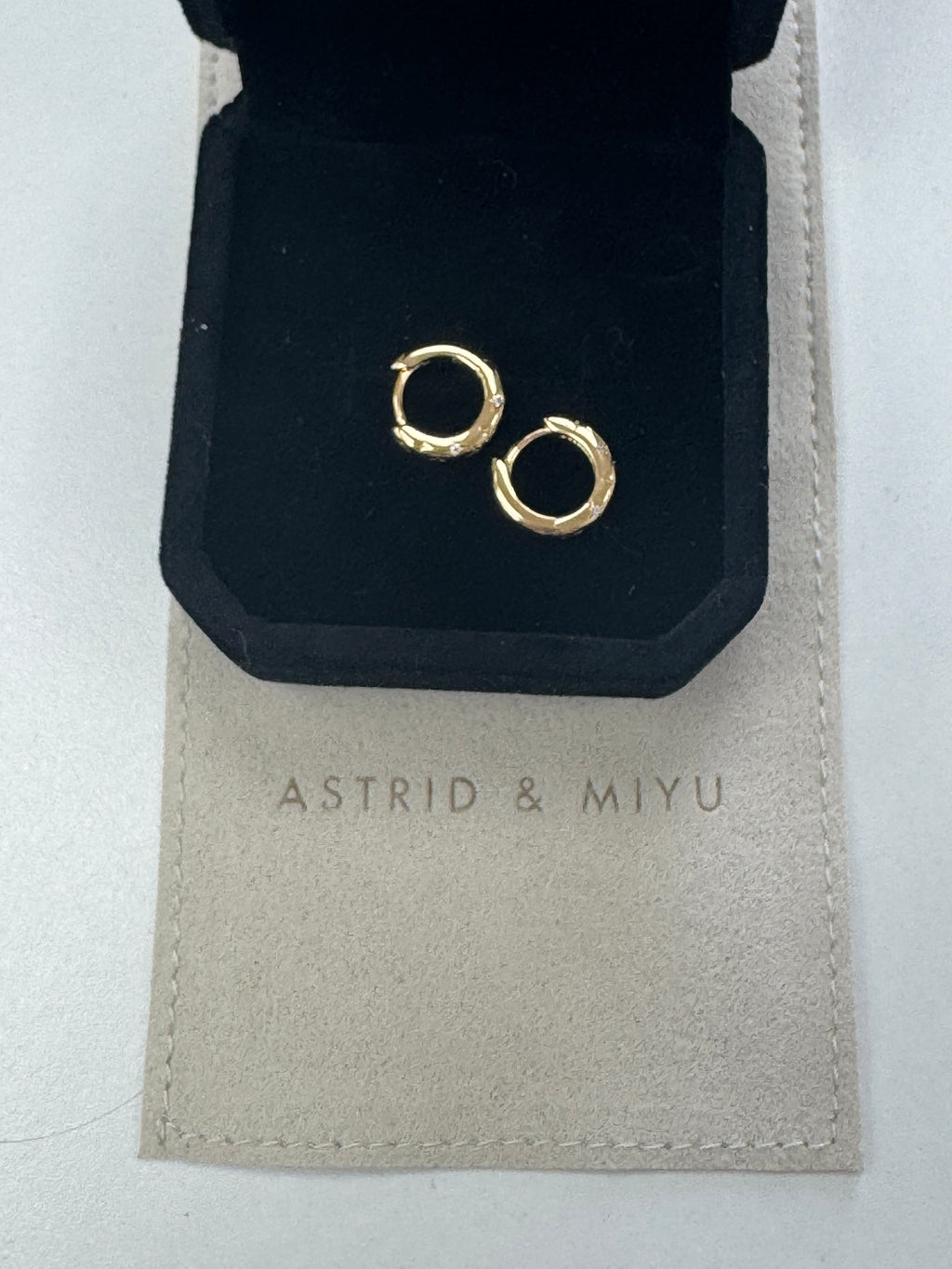Astrid & Miyu Yellow 18k Gold Plated Silver Crystal Hoop Earrings