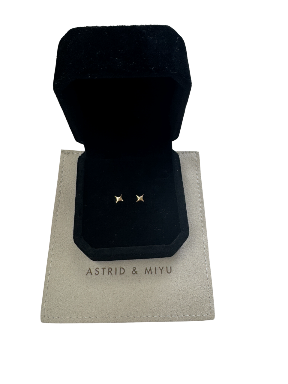 Astrid & Miyu Yellow 18k Gold Plated Silver Gold Star Stud Earrings