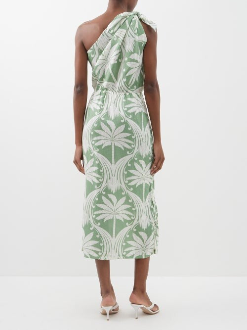 Johanna Ortiz Green Under The Palm Midi Dress UK 12 Reliked