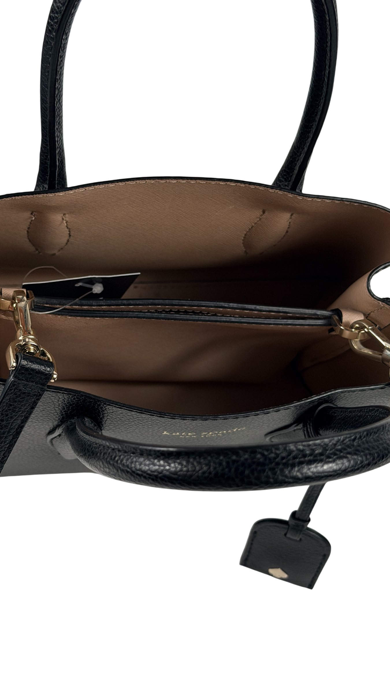 KATE SPADE Eva Small Leather Satchel Bag Black