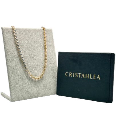 cristahlea Metallic Large Crystal Necklace