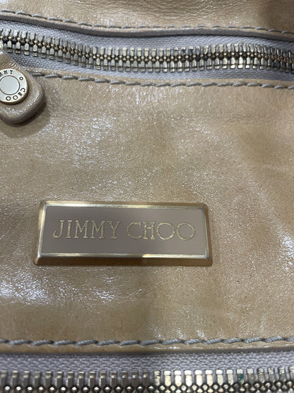 Jimmy Choo Yellow Sand Leather Top Handle Bag