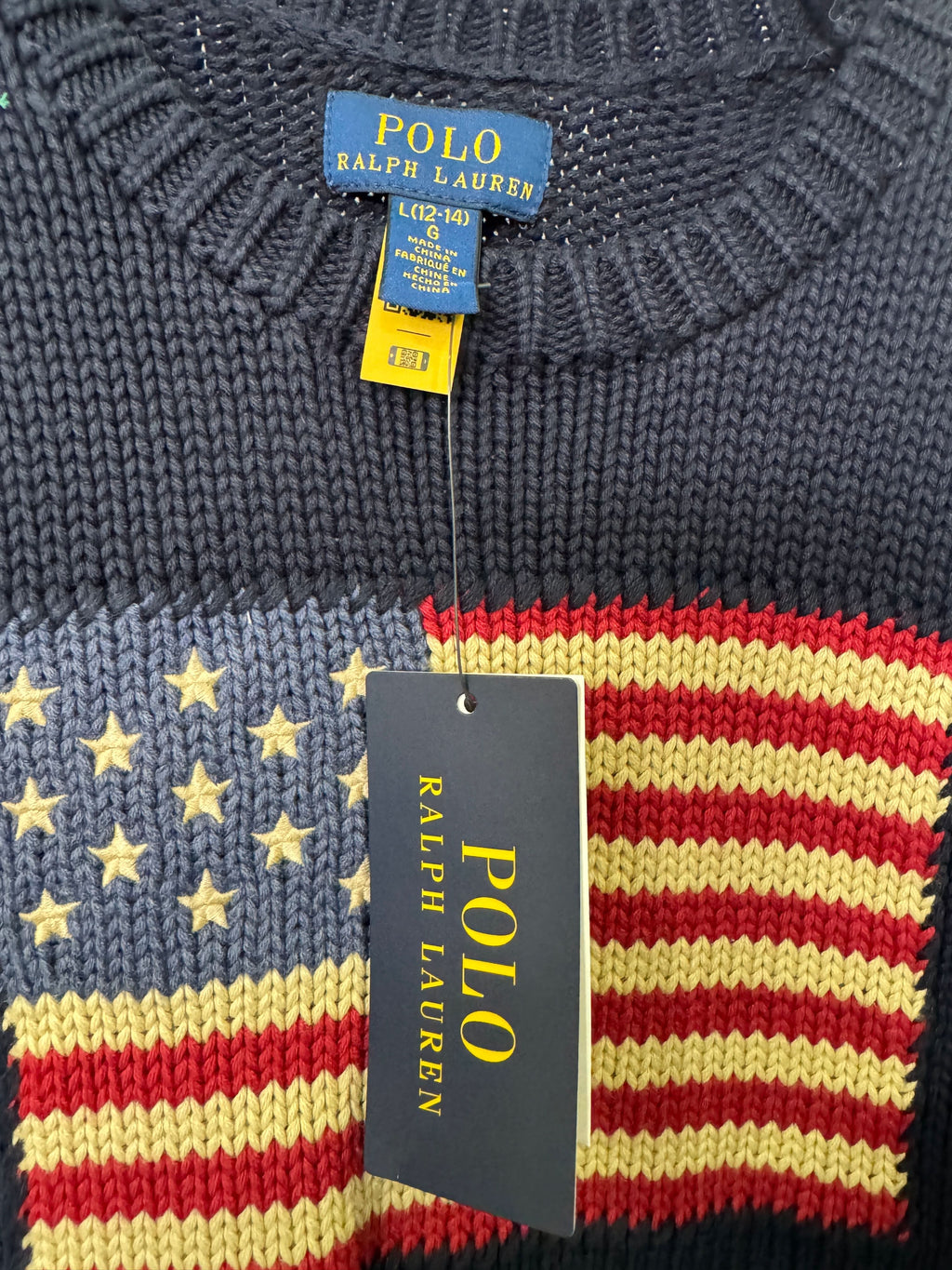 Polo Ralph Lauren Blue The Iconic Flag Jumper 12 Years