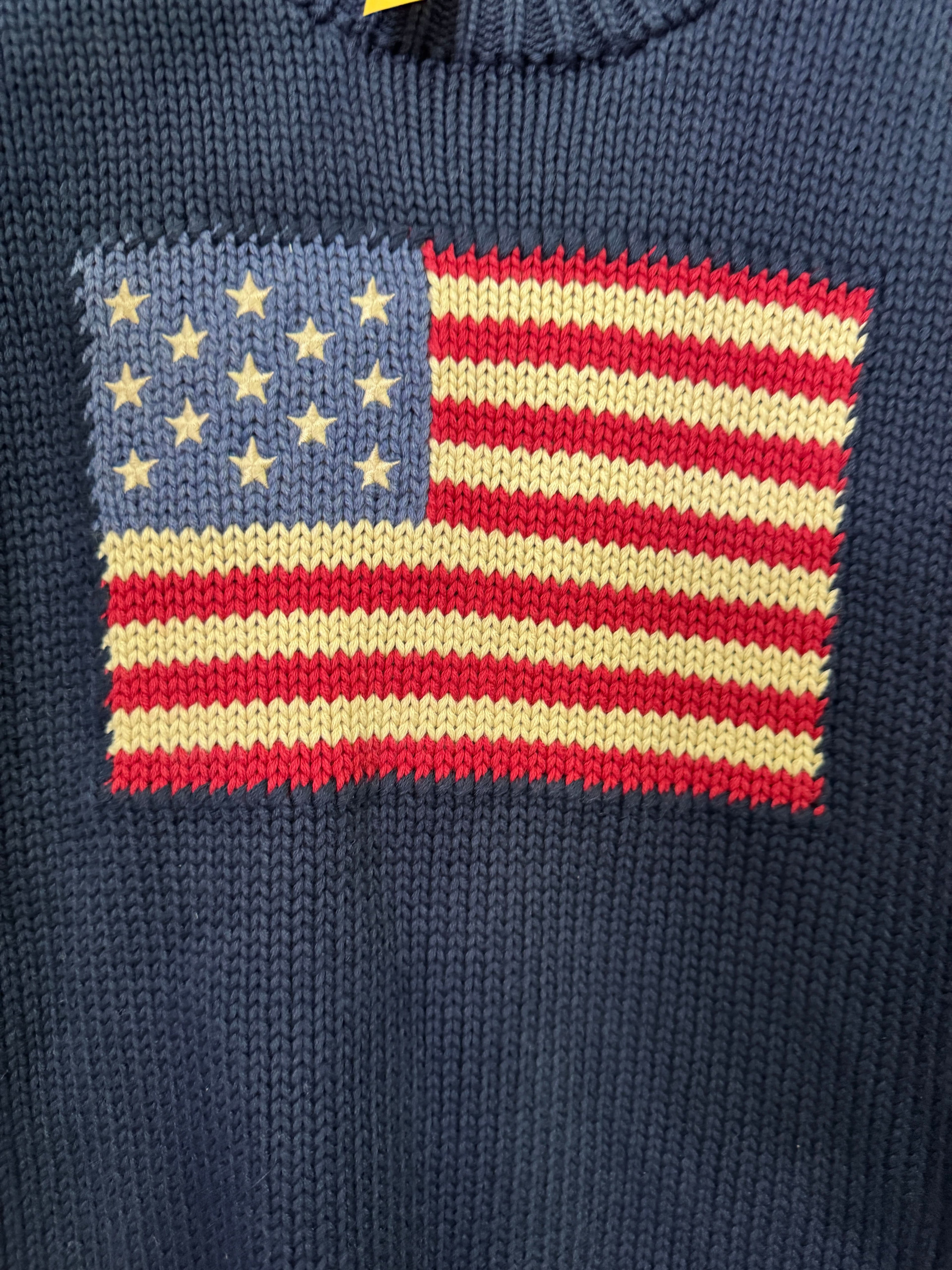 Polo Ralph Lauren Blue The Iconic Flag Jumper 12 Years