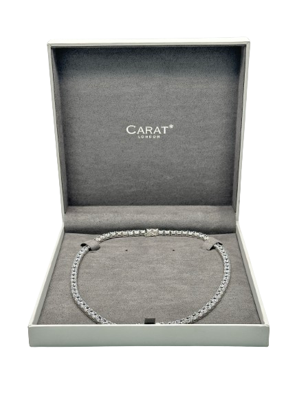 Carat London Metallic Prudence Necklace White Gold Plated 45cm One Size