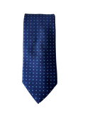 Eton Blue Polka Dot 100% Silk Necktie