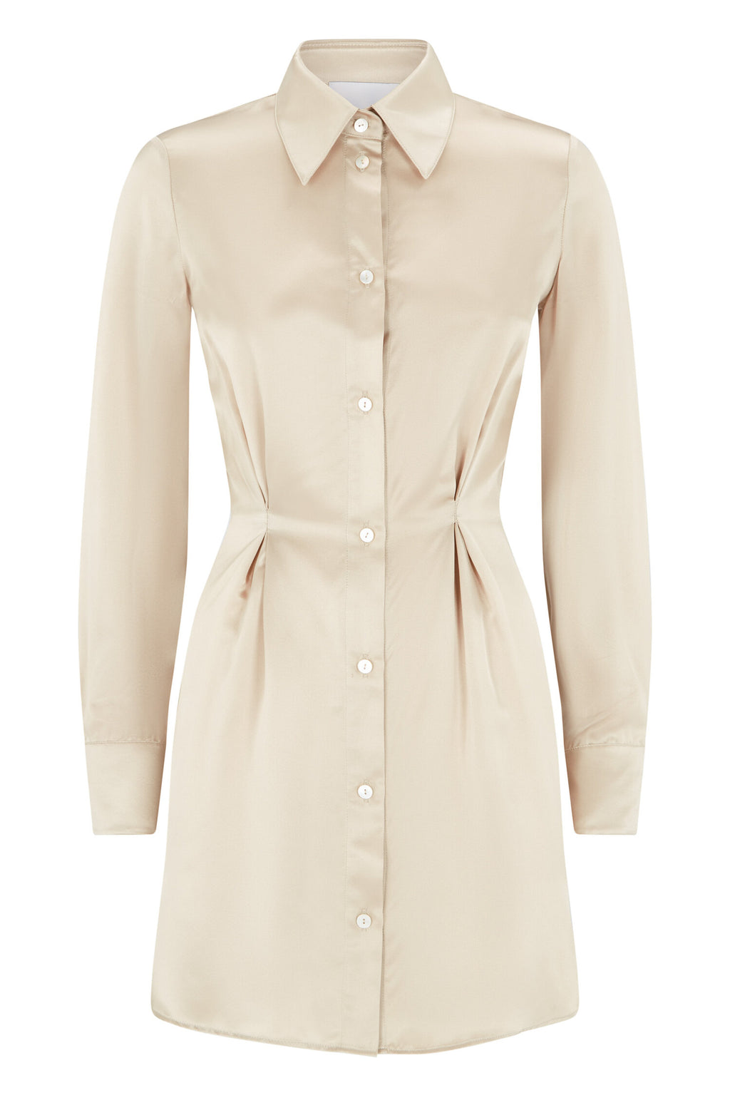 Silked London Oyster Silk Shirt Dress UK 10