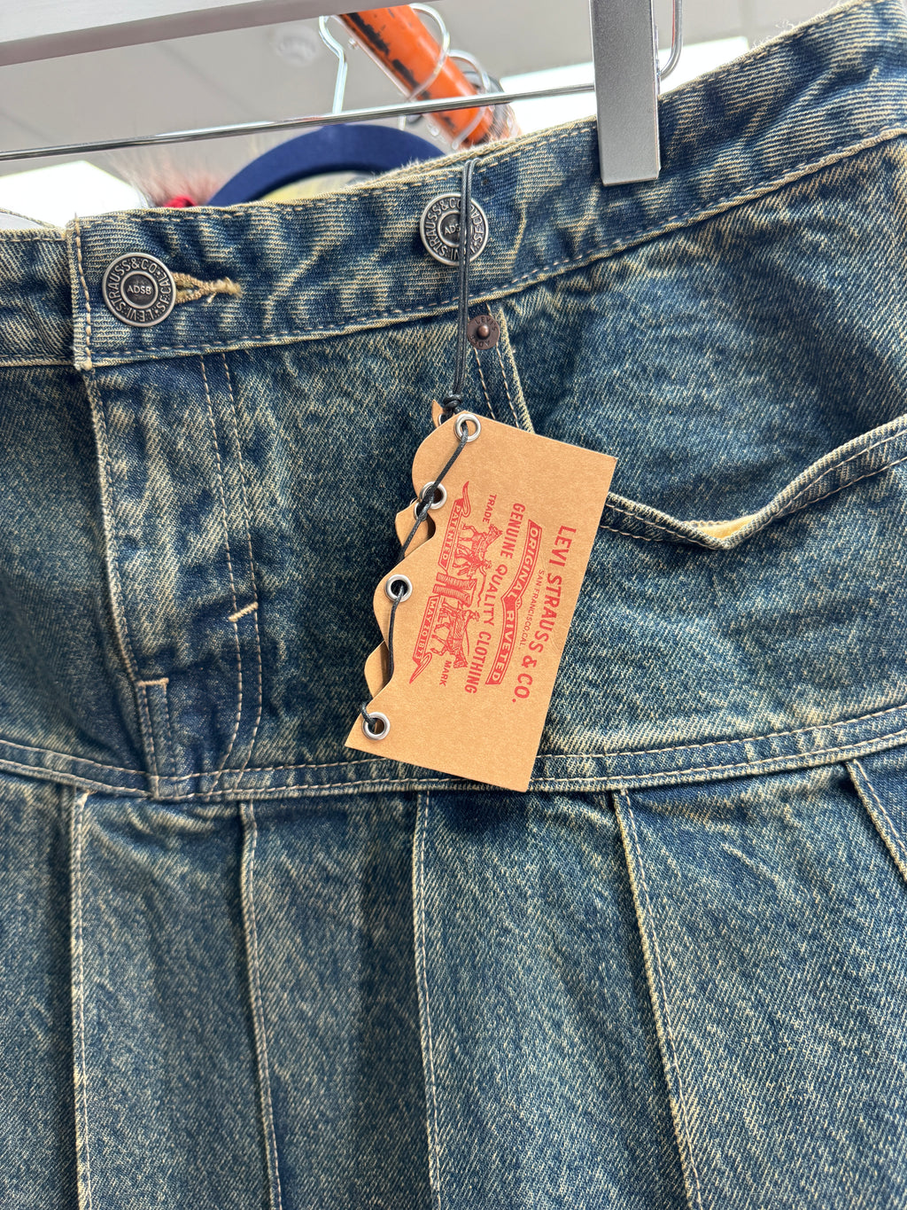 levis x Andersson Bell Blue Bell Pleated Skirt UK L