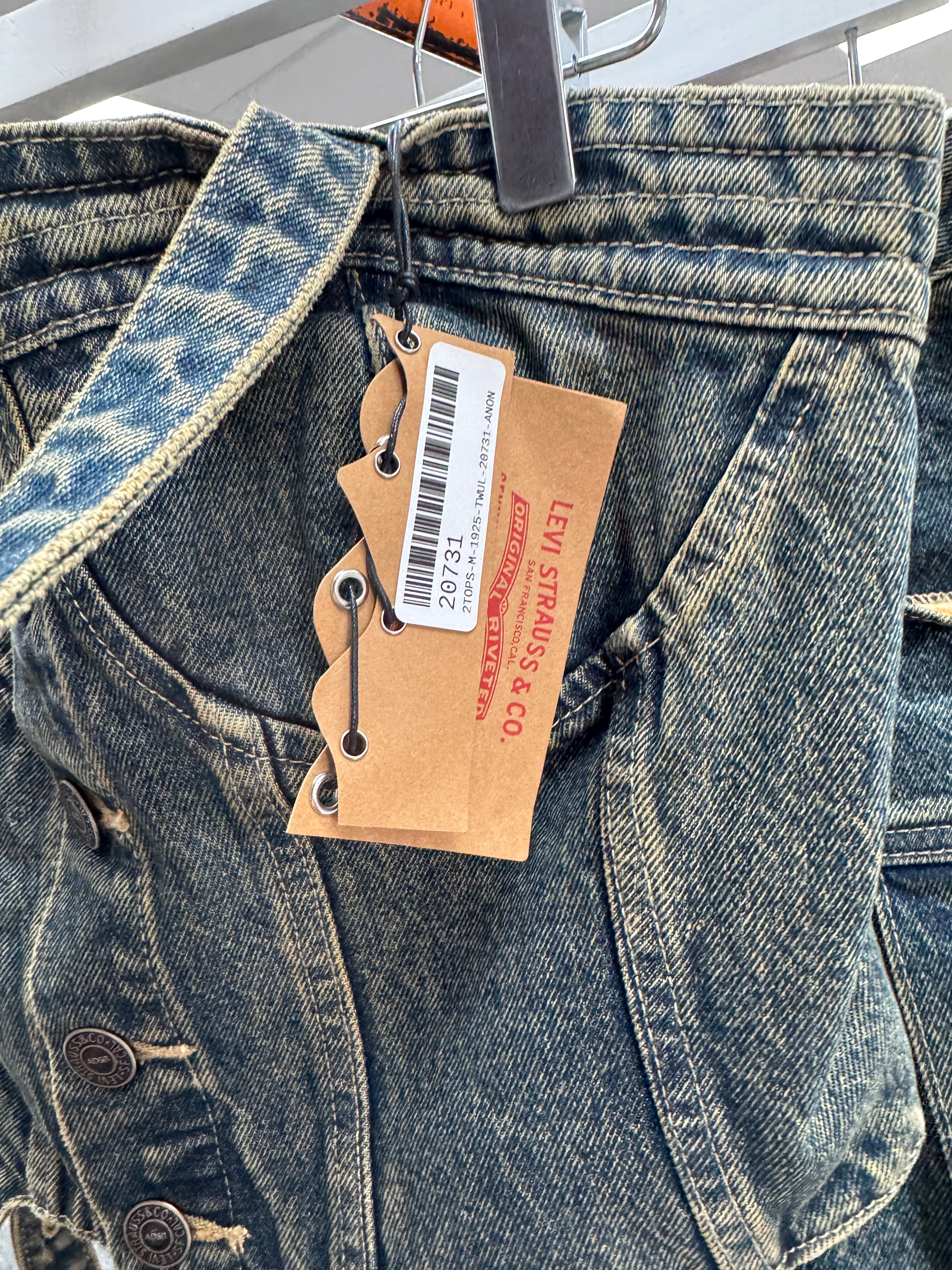 levis x Andersonn Bell Blue Denim Corset Top UK XL