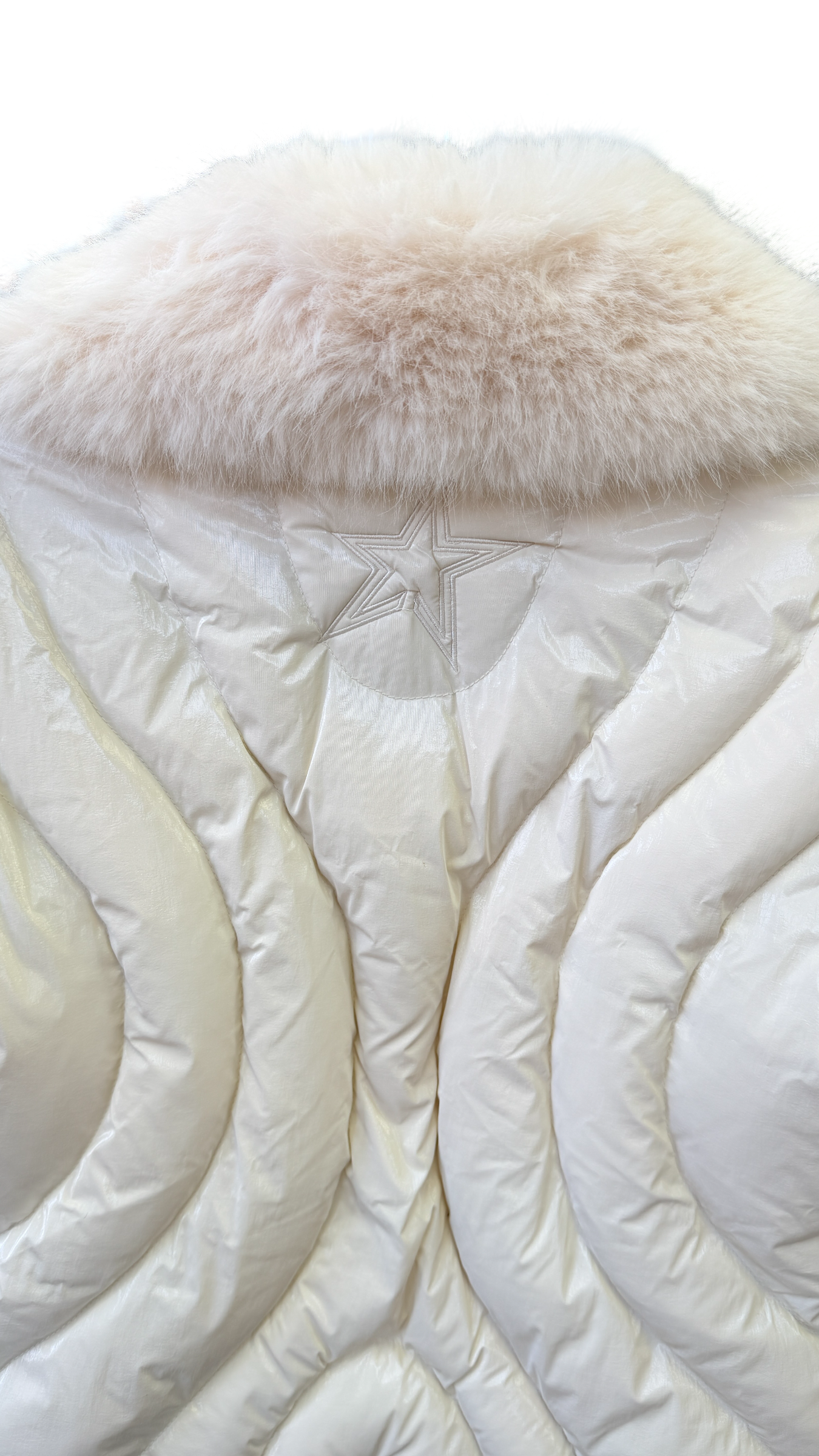 Perfect Moment White Carving Air Shearling-trimmed Ski Jacket UK XS