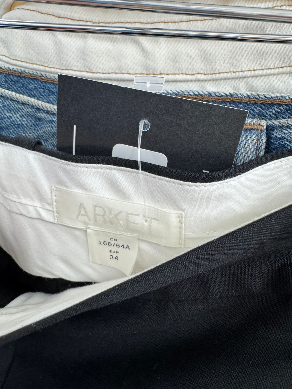 Arket Black Tailored Wool-blend Skirt UK 6