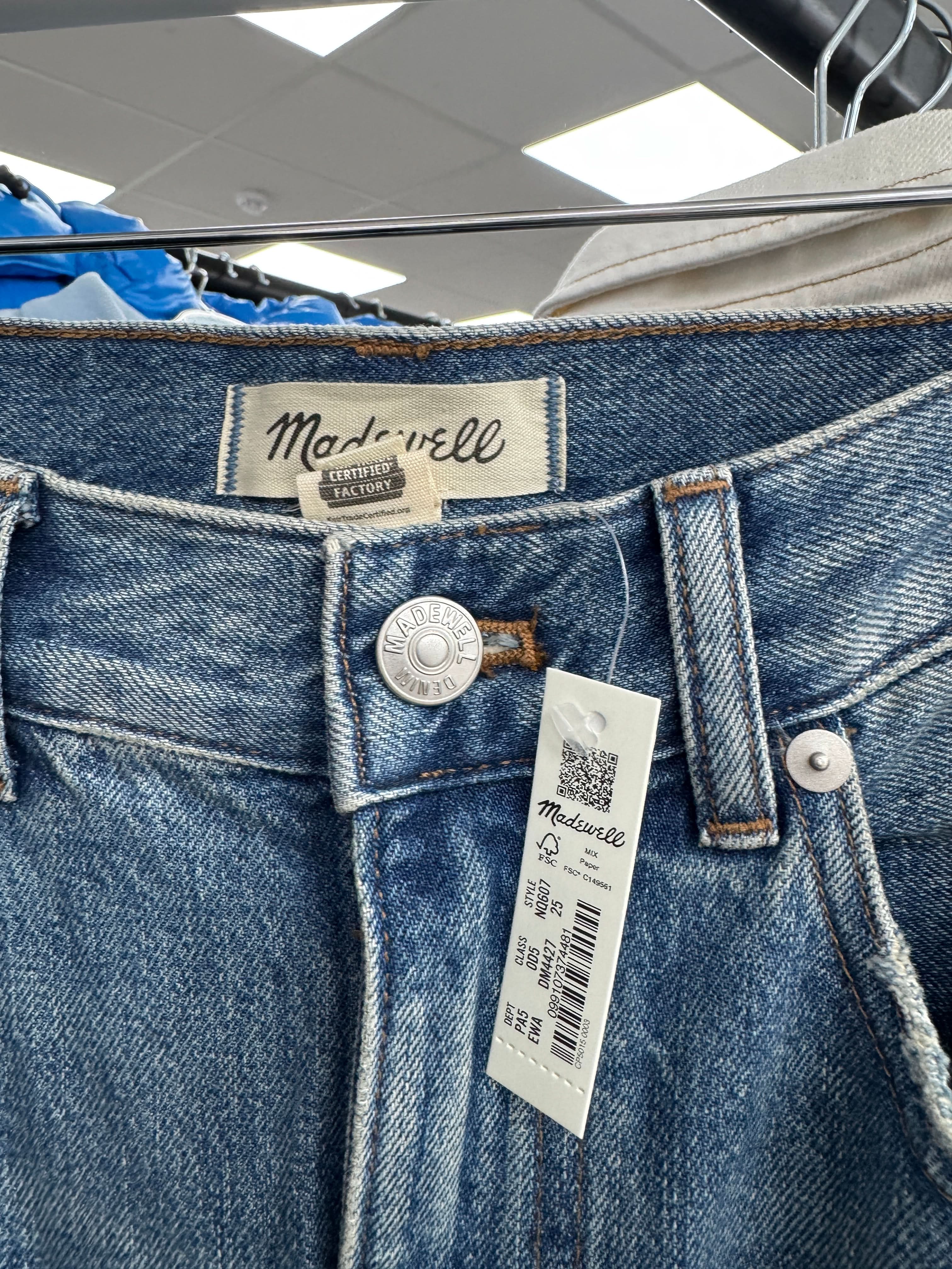 Madewell Blue Mid-blue Denim Midi Skirt W25