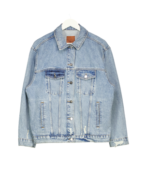ANINE BING Vintage Blue Rory Denim Oversize Trucker Jacket UK S