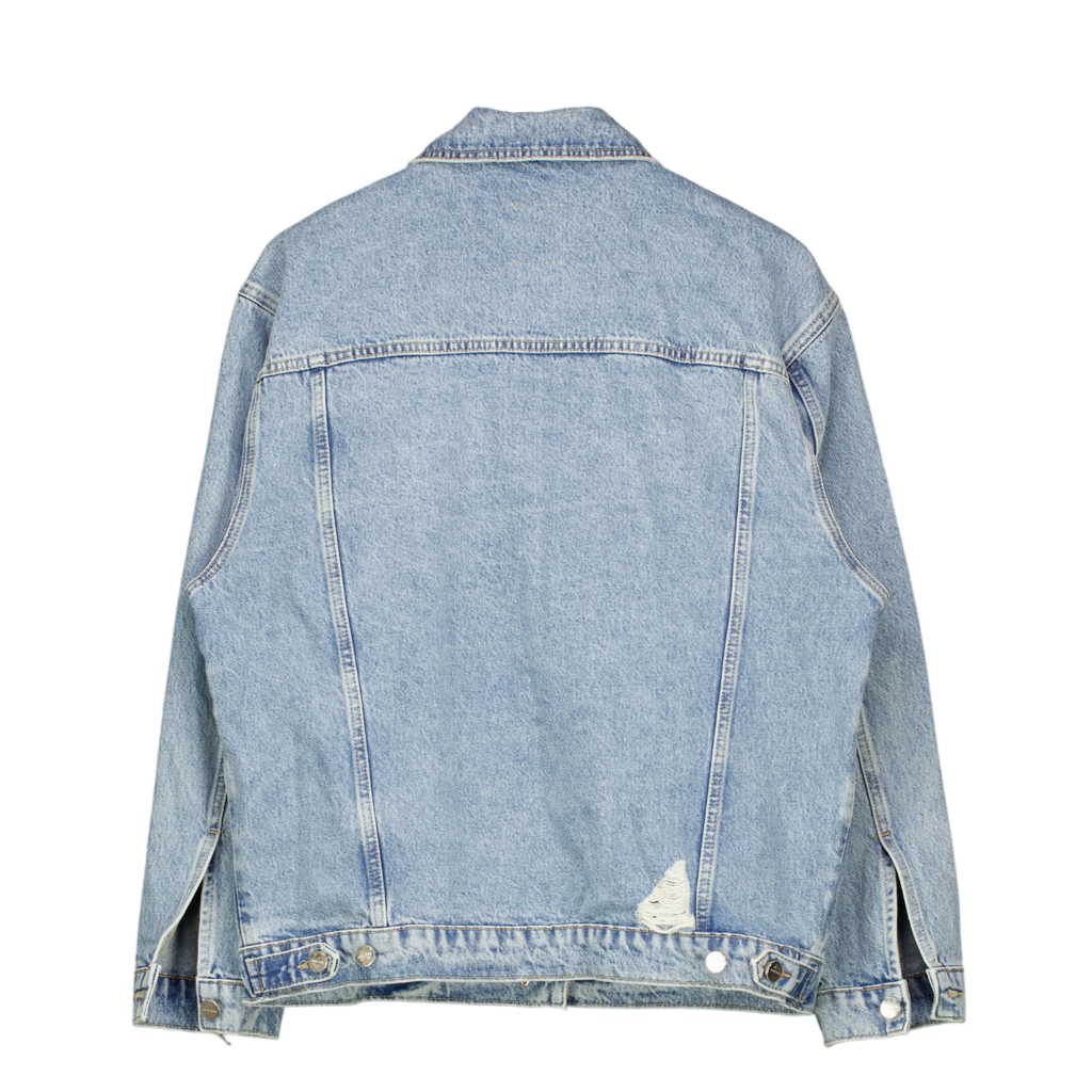 ANINE BING Vintage Blue Rory Denim Oversize Trucker Jacket UK S
