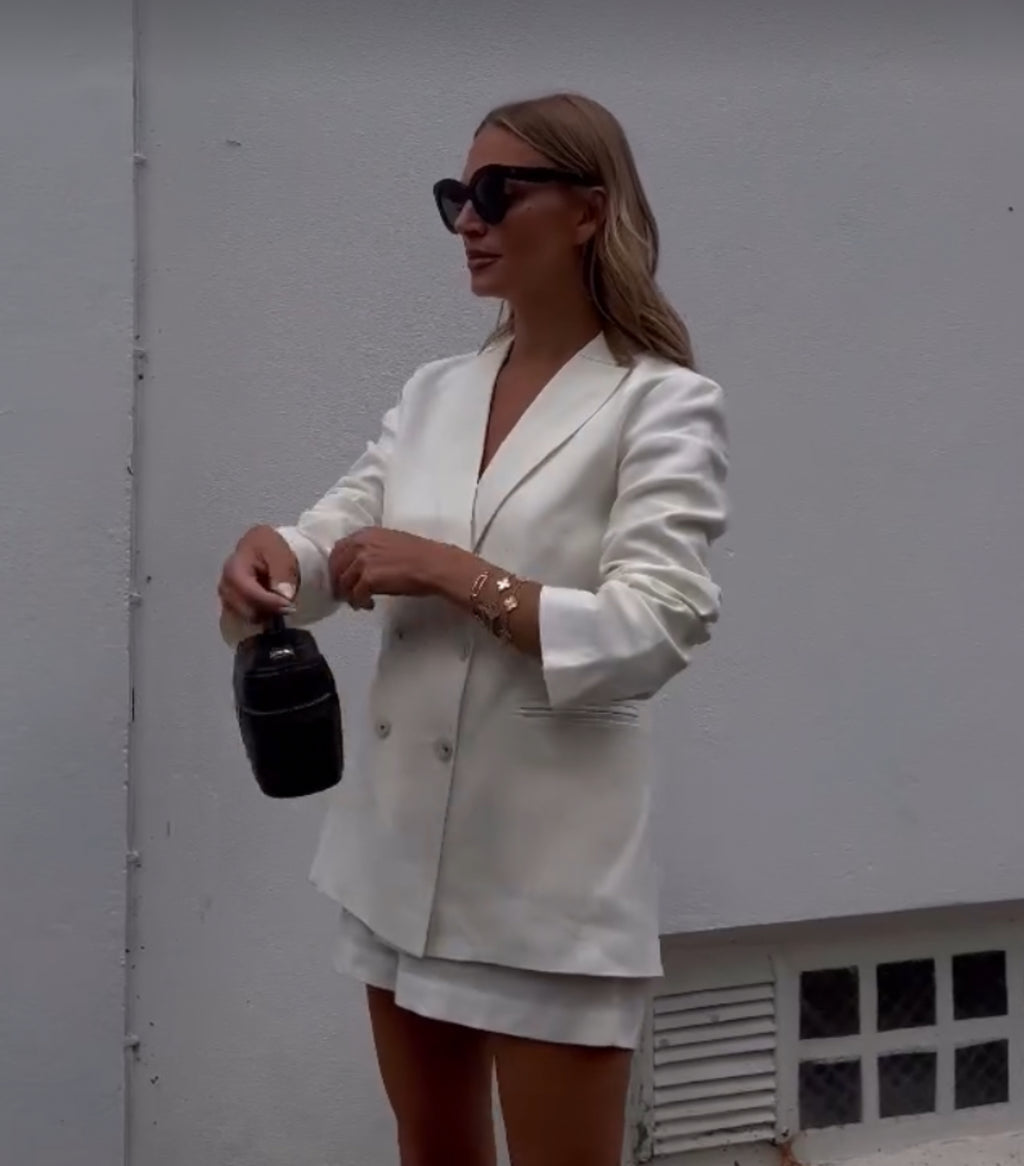 Labeca Beige Linen Shorts S