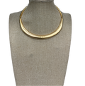 REISS Metallic Poppy Polished Curve Choker, Gold One Size