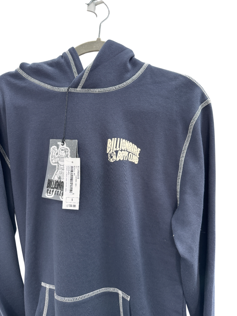 Billionaire Boys Club Navy Blue Logo Hoodie UK S