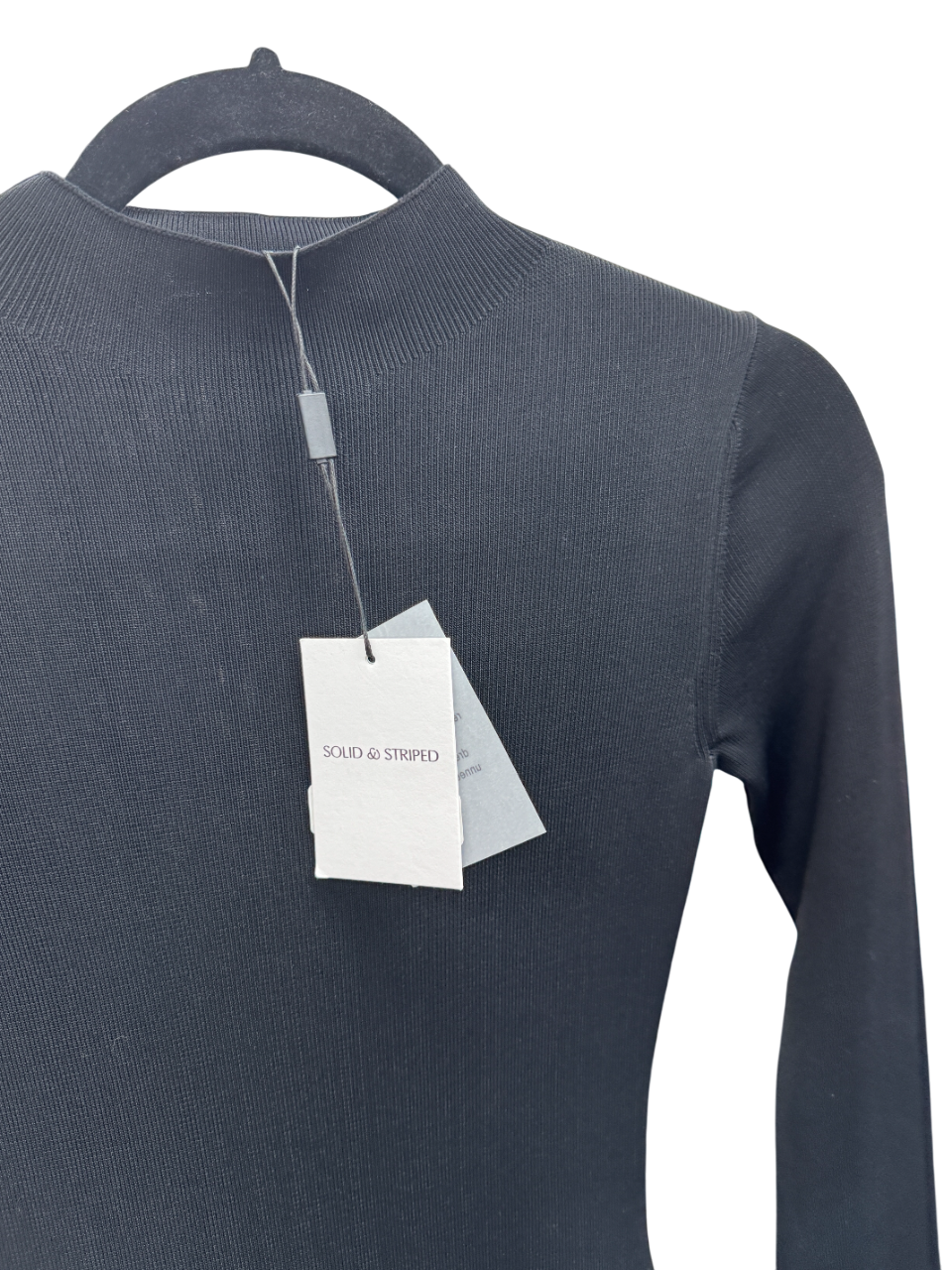 Solid & Striped Black Soglio Dress Ecru / Noir UK XS