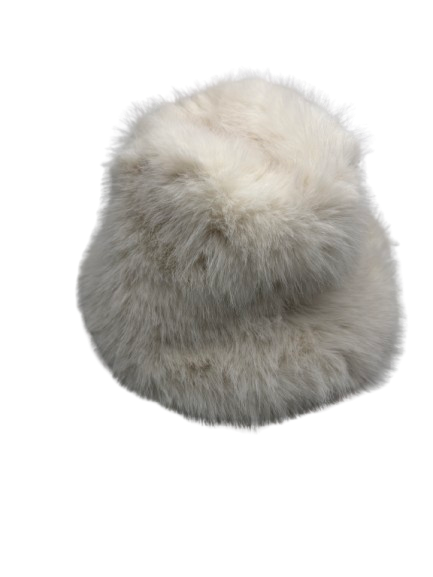 Aldo Cream Marim Faux Fur Bucket Hat One Size