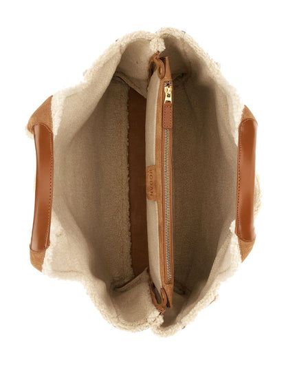 Hogan Tan H-bag suede tote bag