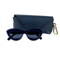 Loewe Navy Blue Cat-Eye Sunglasses in Case