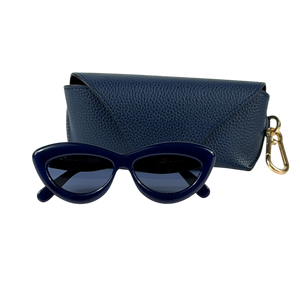 Loewe Navy Blue Cat-Eye Sunglasses in Case