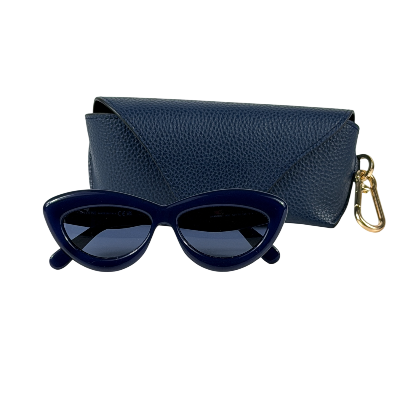 Loewe Navy Blue Cat-Eye Sunglasses in Case