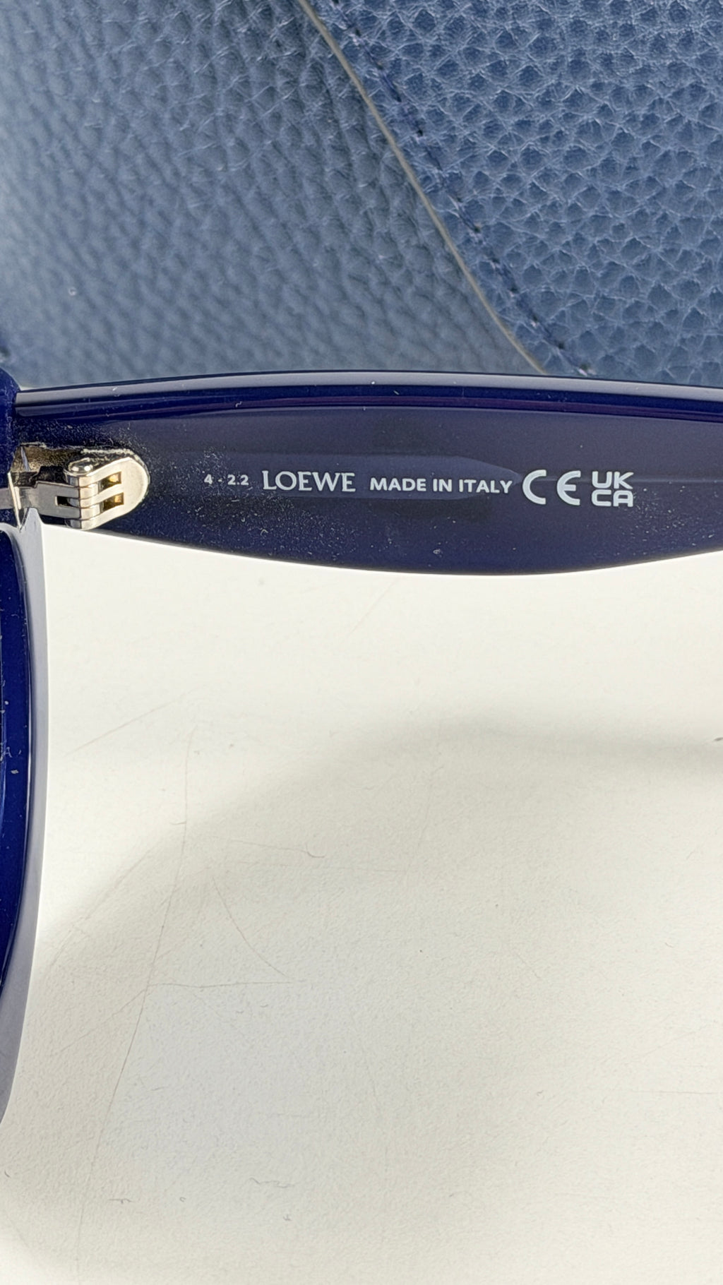 Loewe Navy Blue Cat-Eye Sunglasses in Case