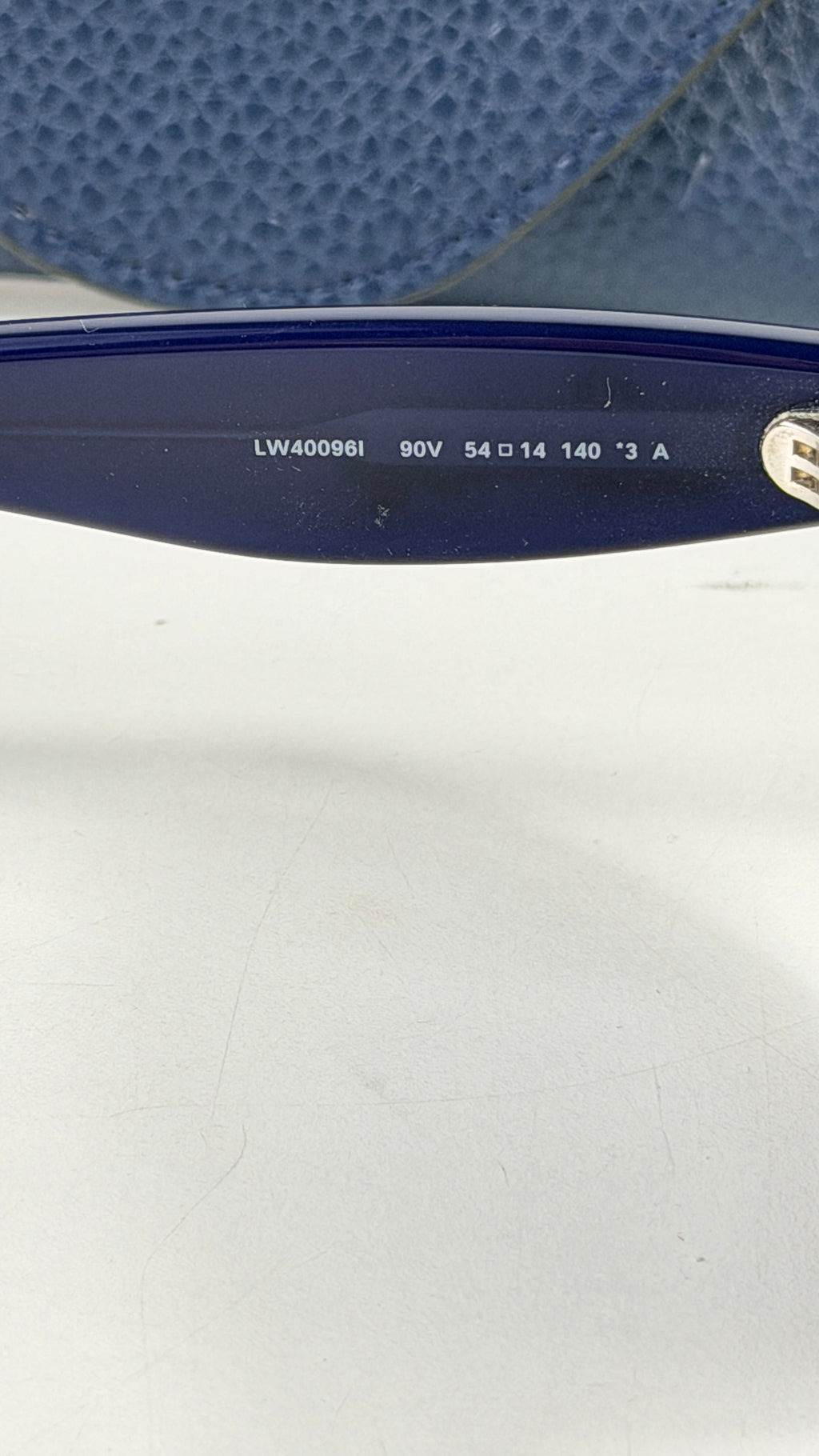 Loewe Navy Blue Cat-Eye Sunglasses in Case