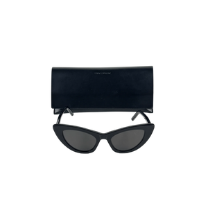 Saint Laurent SL 213 Lily Black Cat-Eye Sunglasses in Case
