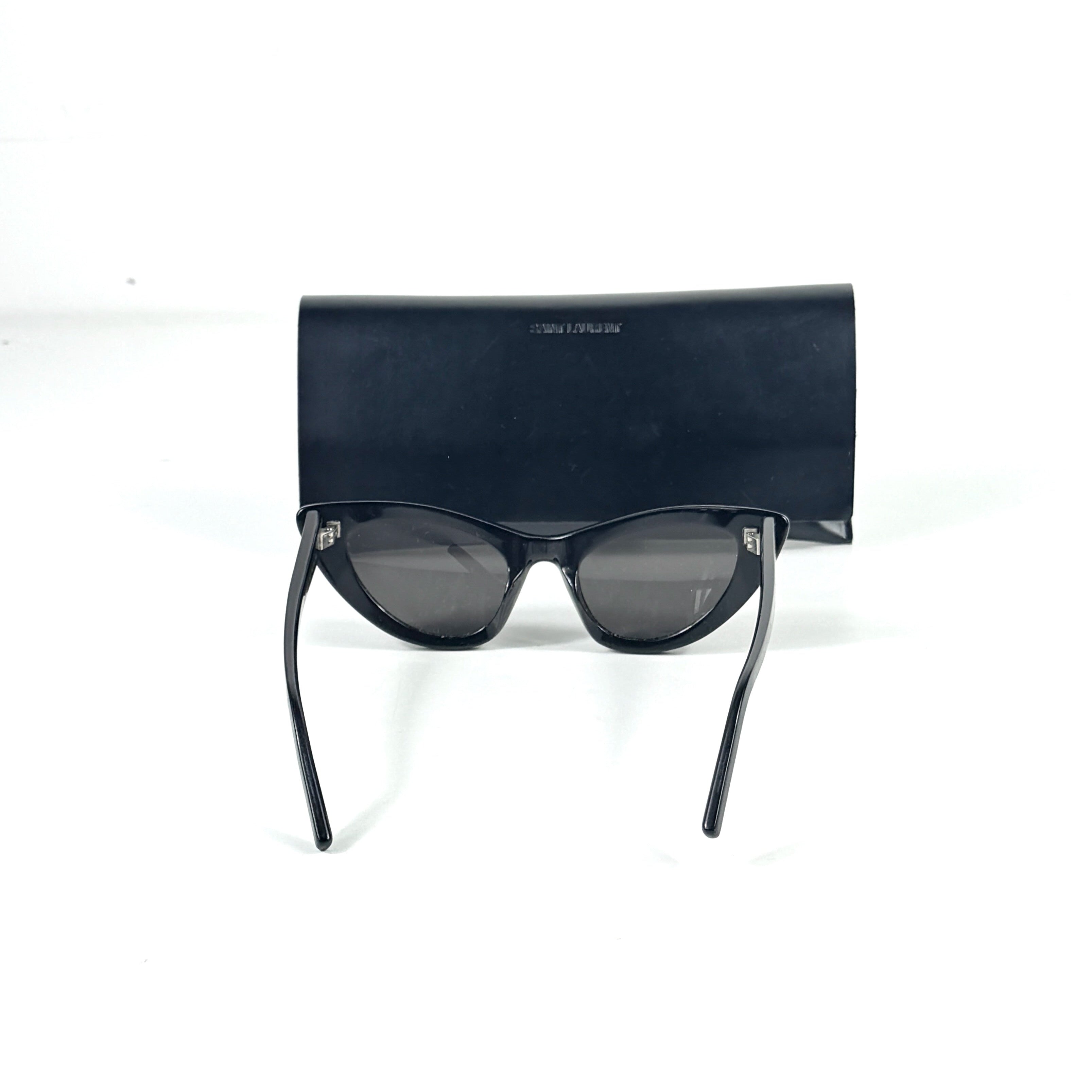 Saint Laurent SL 213 Lily Black Cat-Eye Sunglasses in Case