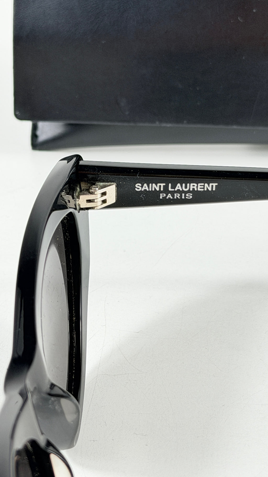 Saint Laurent SL 213 Lily Black Cat-Eye Sunglasses in Case