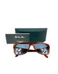 Loro Piana Tortoiseshell Acetate Sunglasses Brown in Case