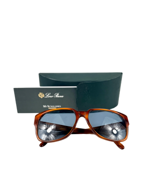 Loro Piana Tortoiseshell Acetate Sunglasses Brown in Case