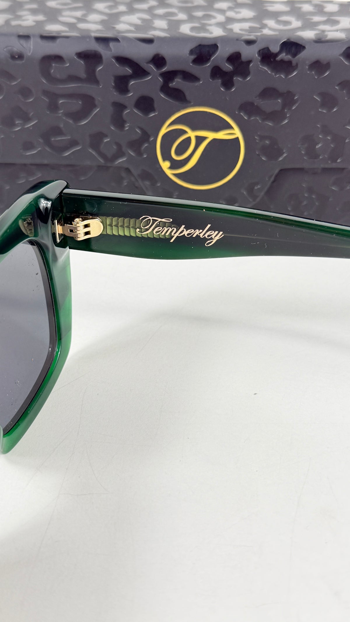 Temperley London The Dolly Green / Gold  Sunglasses in Case