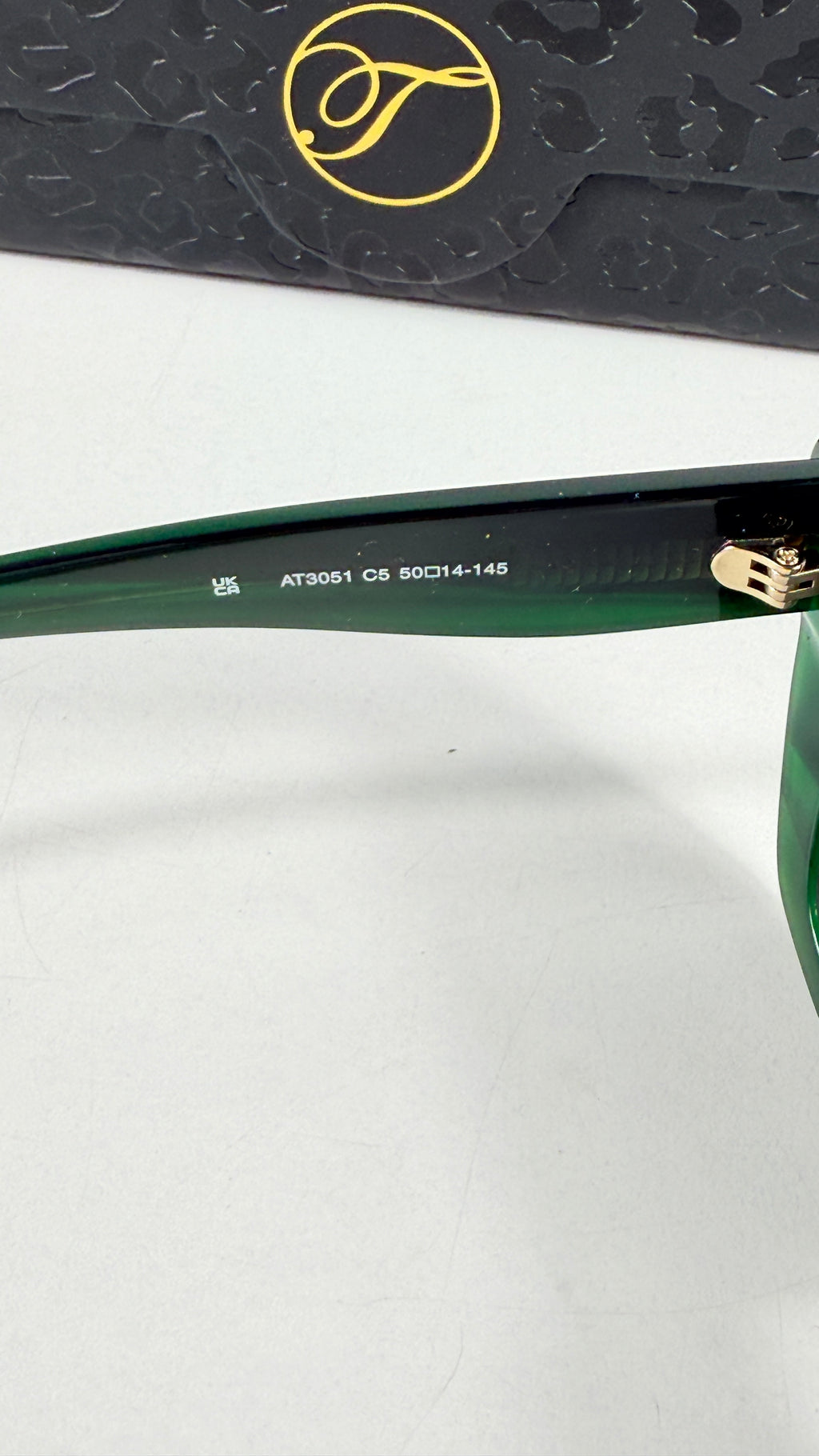 Temperley London The Dolly Green / Gold  Sunglasses in Case