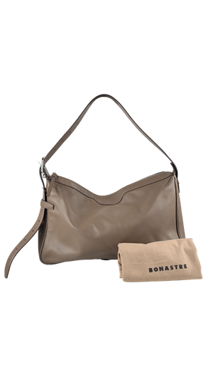Bonastre Taupe Luxury Leather Shoulder Bag