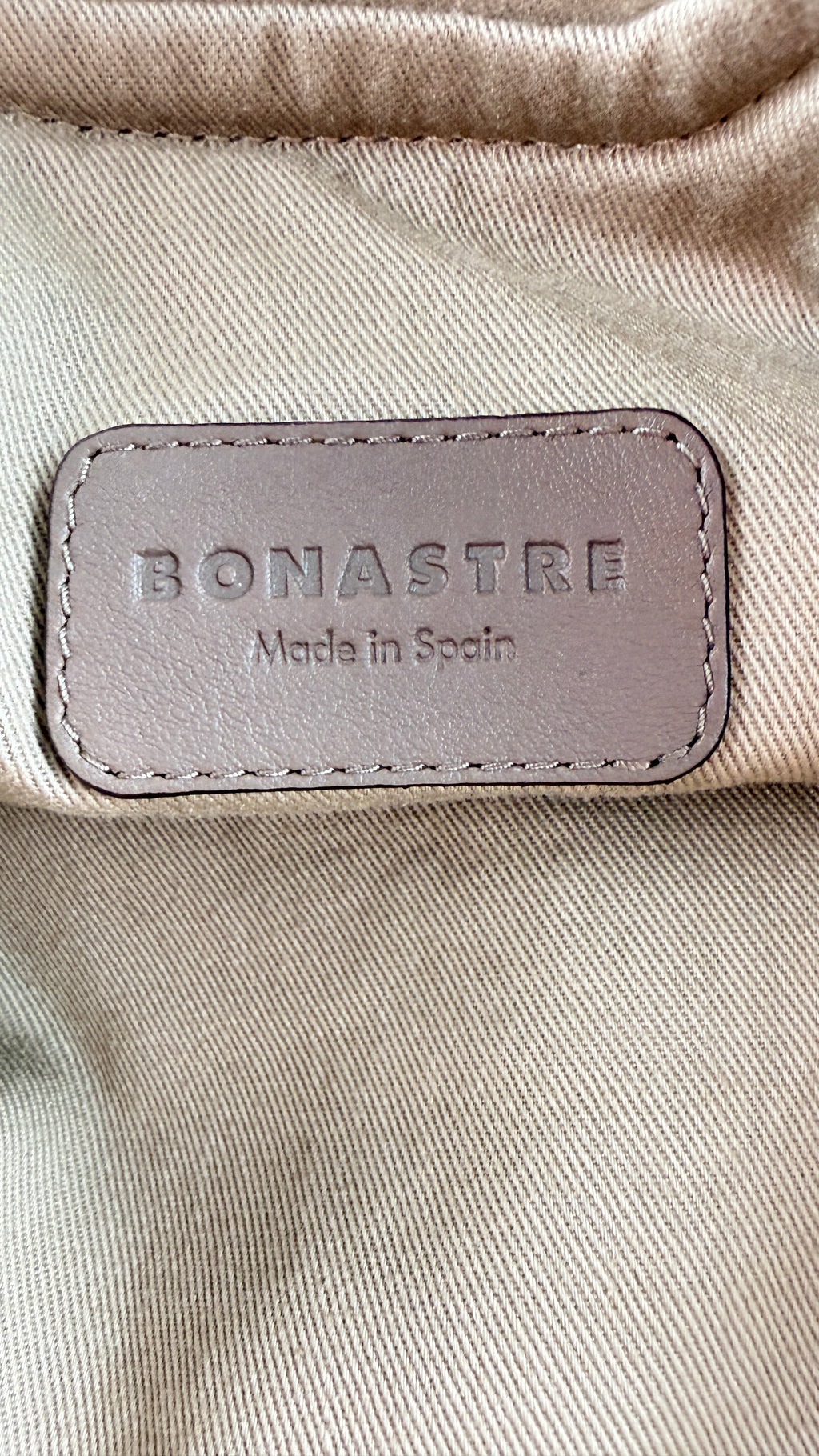 Bonastre Taupe Luxury Leather Shoulder Bag