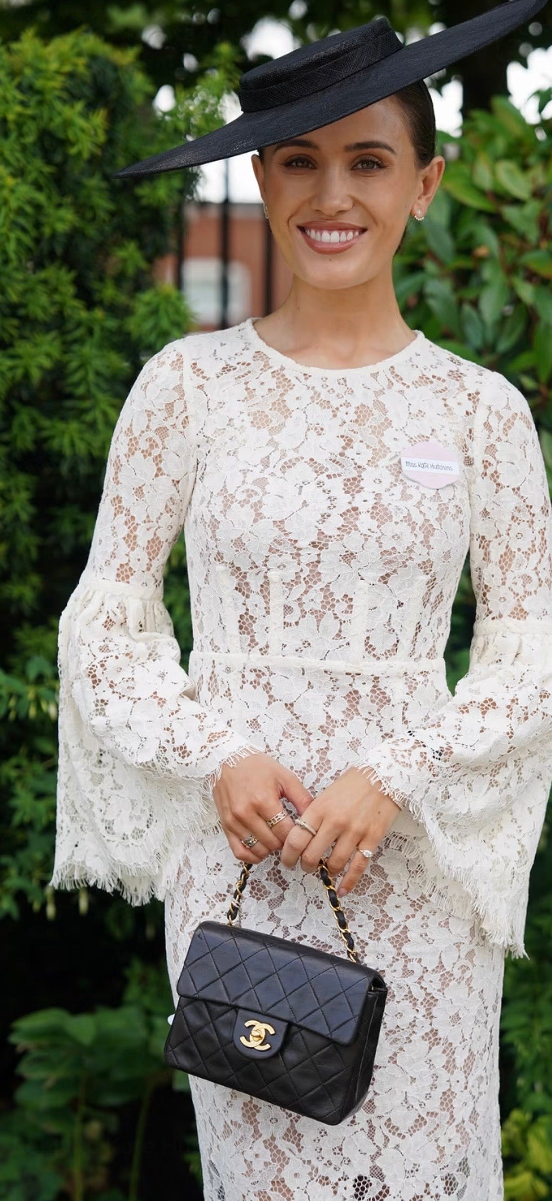 Self-Portrait Ivory Floral Woven Lace Midi-dress UK 4