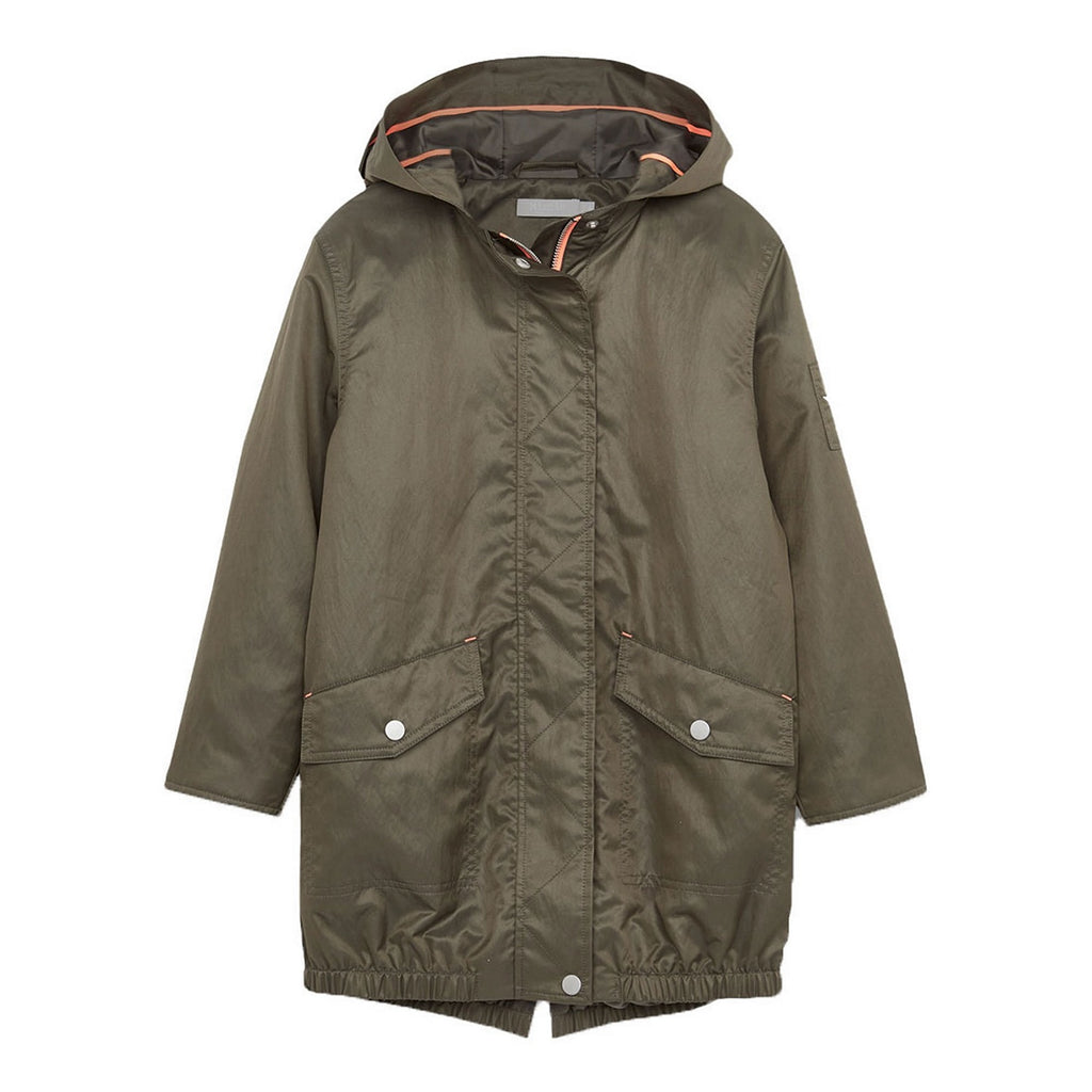 Mintie by Mint Velvet khaki Stripe Back Star embroidered Parka 3 Years