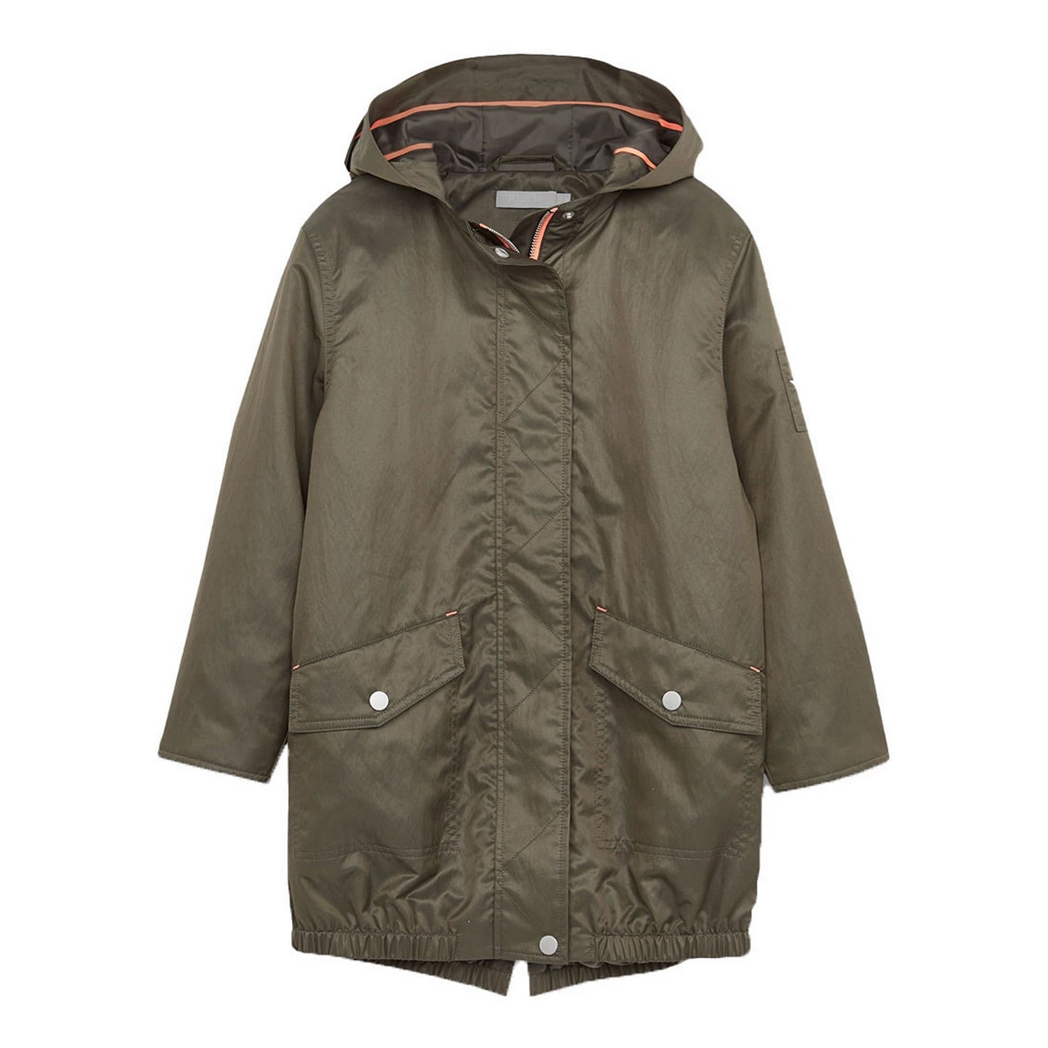 Mintie by Mint Velvet khaki Stripe Back Star embroidered Parka 3 Years