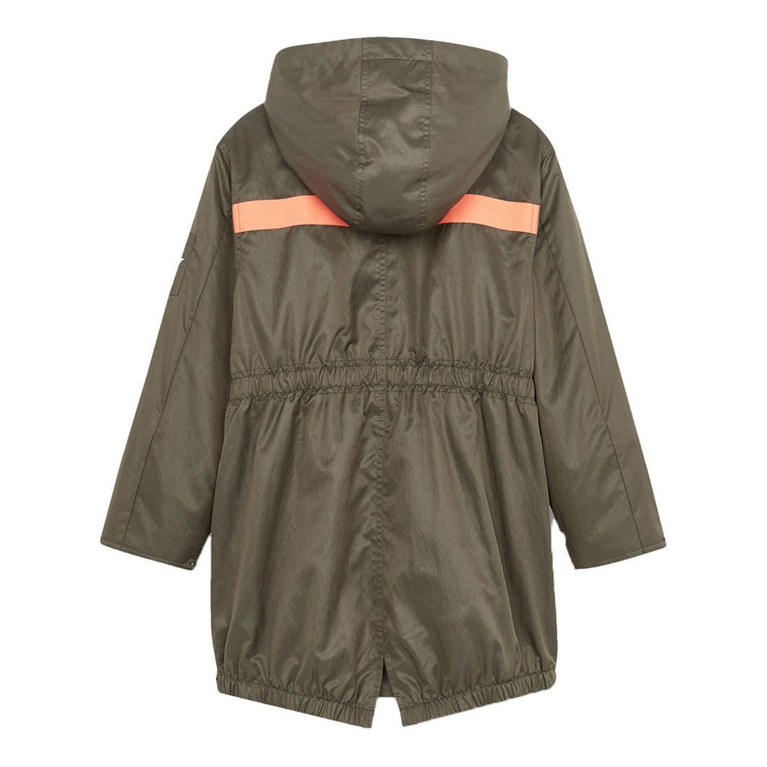 Mintie by Mint Velvet khaki Stripe Back Star embroidered Parka 3 Years