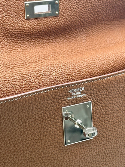 Hermès Kelly 32 Gold Togo Leather with Palladium Hardware Handbag