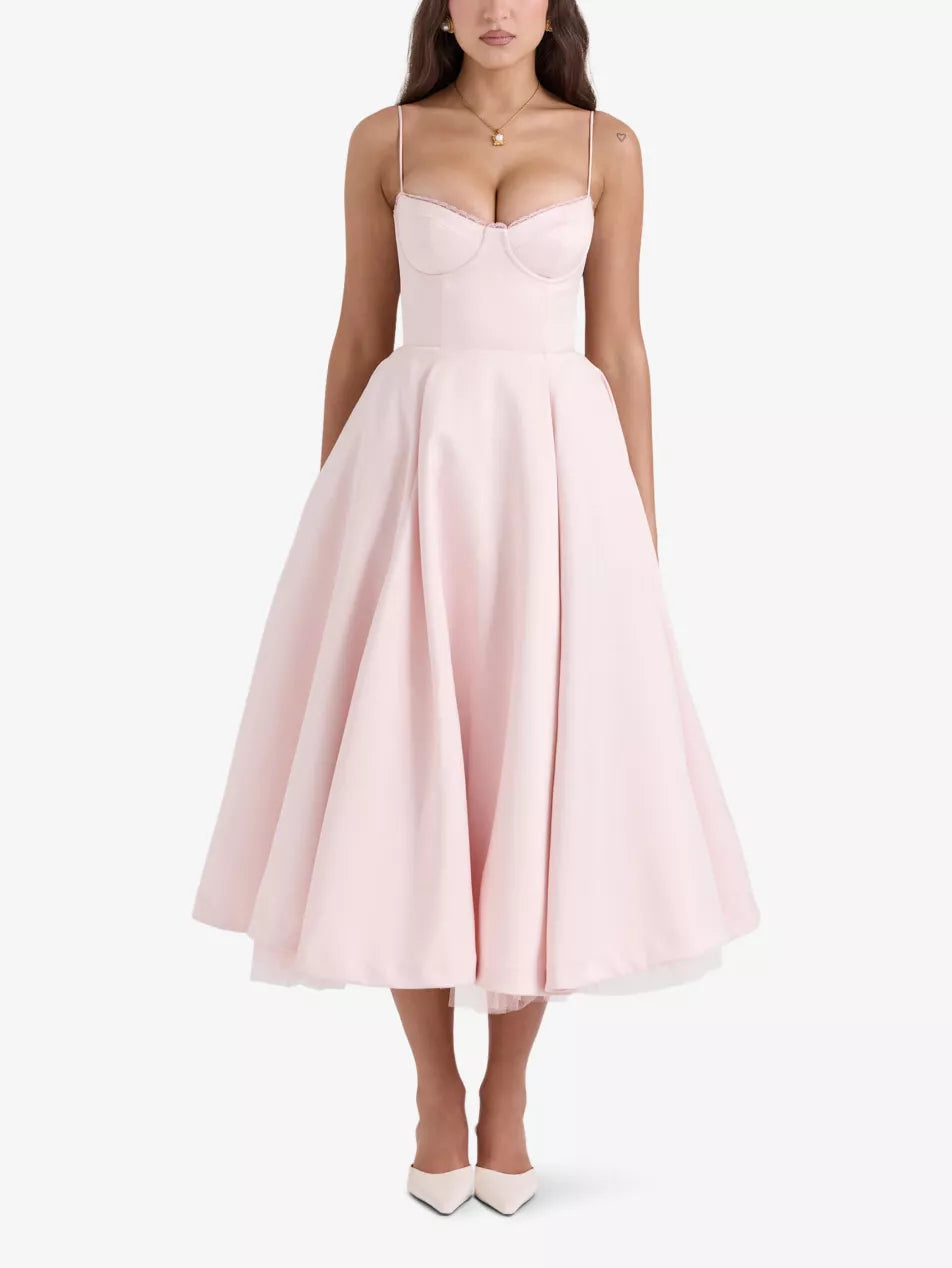 House of CB MADEMOISELLE BALLERINA PINK MIDI DRESS UK M