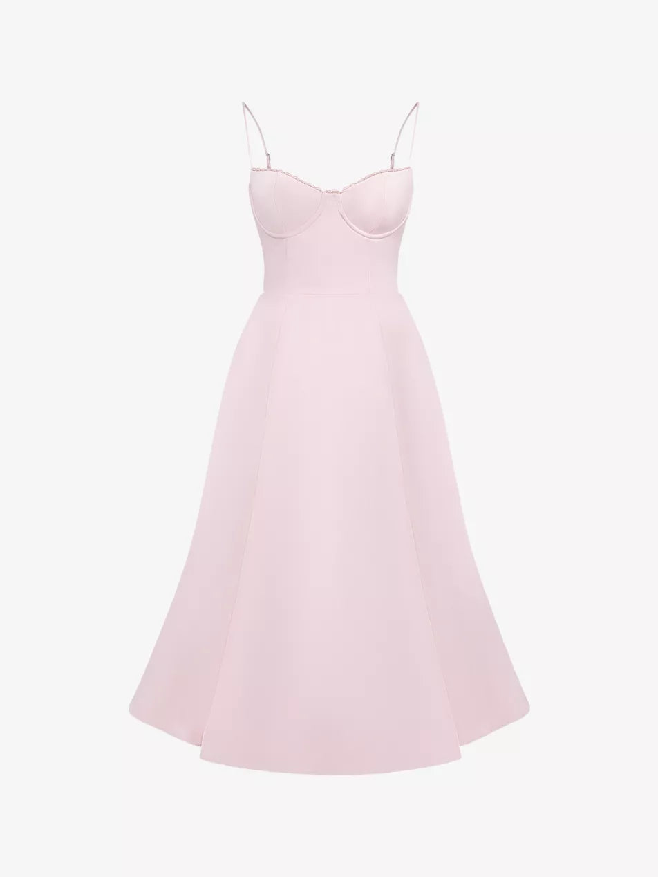House of CB MADEMOISELLE BALLERINA PINK MIDI DRESS UK M