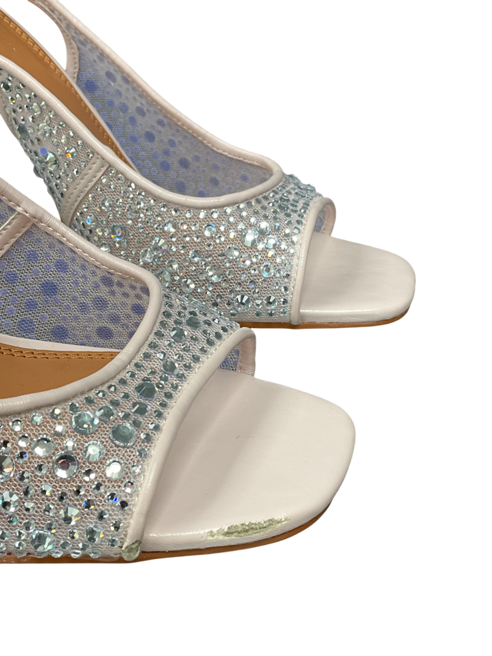 River Island Pink Diamonte Open Toe Heels UK 6 EU 39 👠