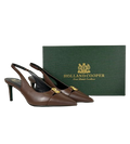 HOLLAND COOPER Wear All Day Monroe Slingback Chocolate Brown Leather UK 8 EU 41